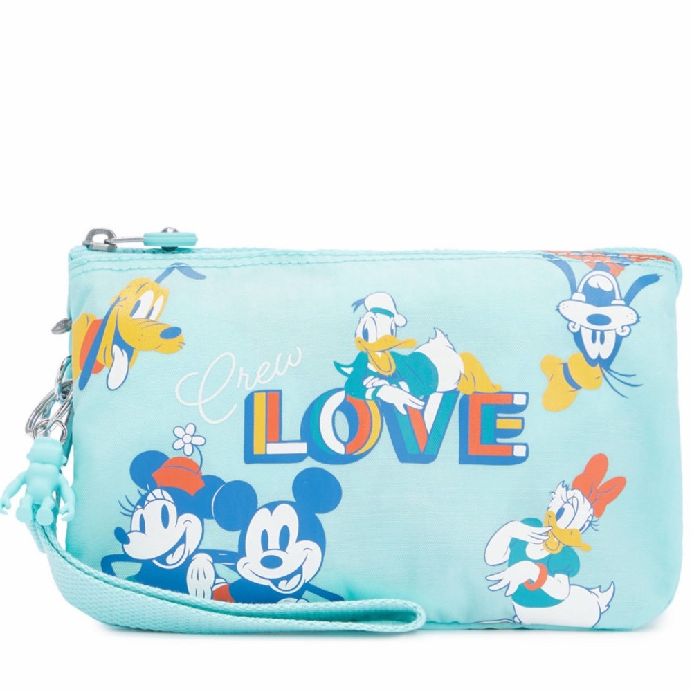 Disney x Kipling Mickey & Friends Creativity XL Wristlet in Bestie Blue